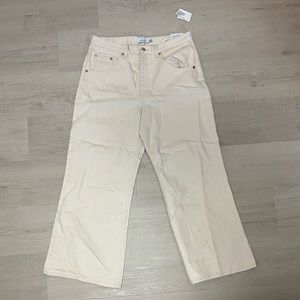 & Other Stories Flared High Waist White Cream Jeans 32 Inches
